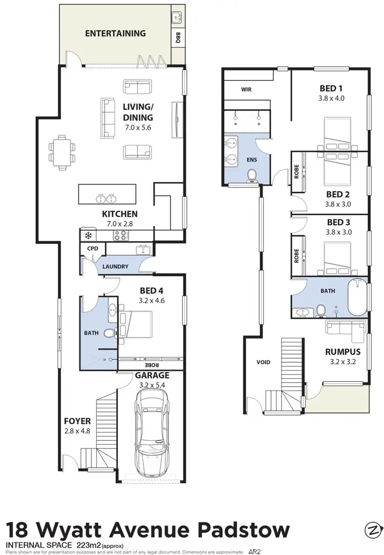 Floorplan of Homely semi-detached listing, 18 Wyatt Avenue, Padstow NSW 2211