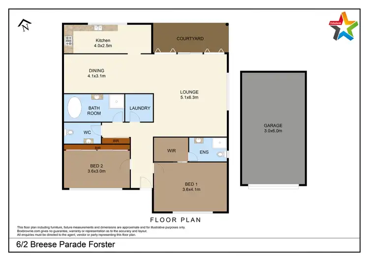Floorplan of Homely villa listing, 6/2 Breese Parade, Forster NSW 2428