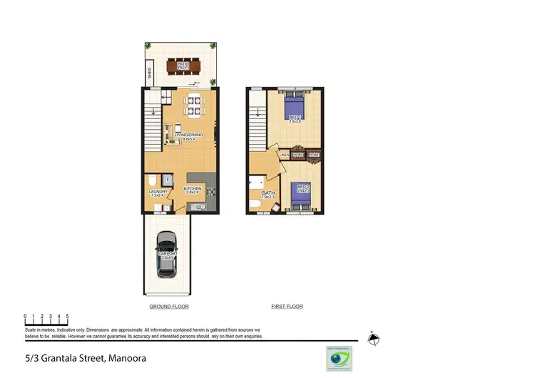 Floorplan of Homely townhouse listing, 5/3 Grantala Street, Manoora QLD 4870