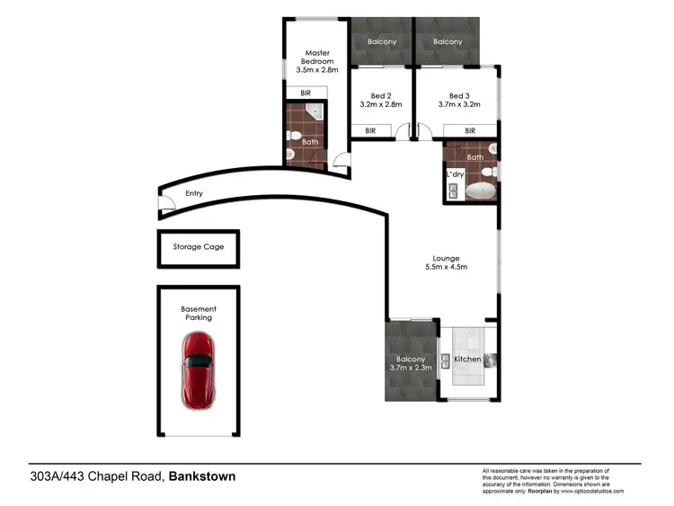 Floorplan of Homely apartment listing, 303A/443 Chapel Road, Bankstown NSW 2200