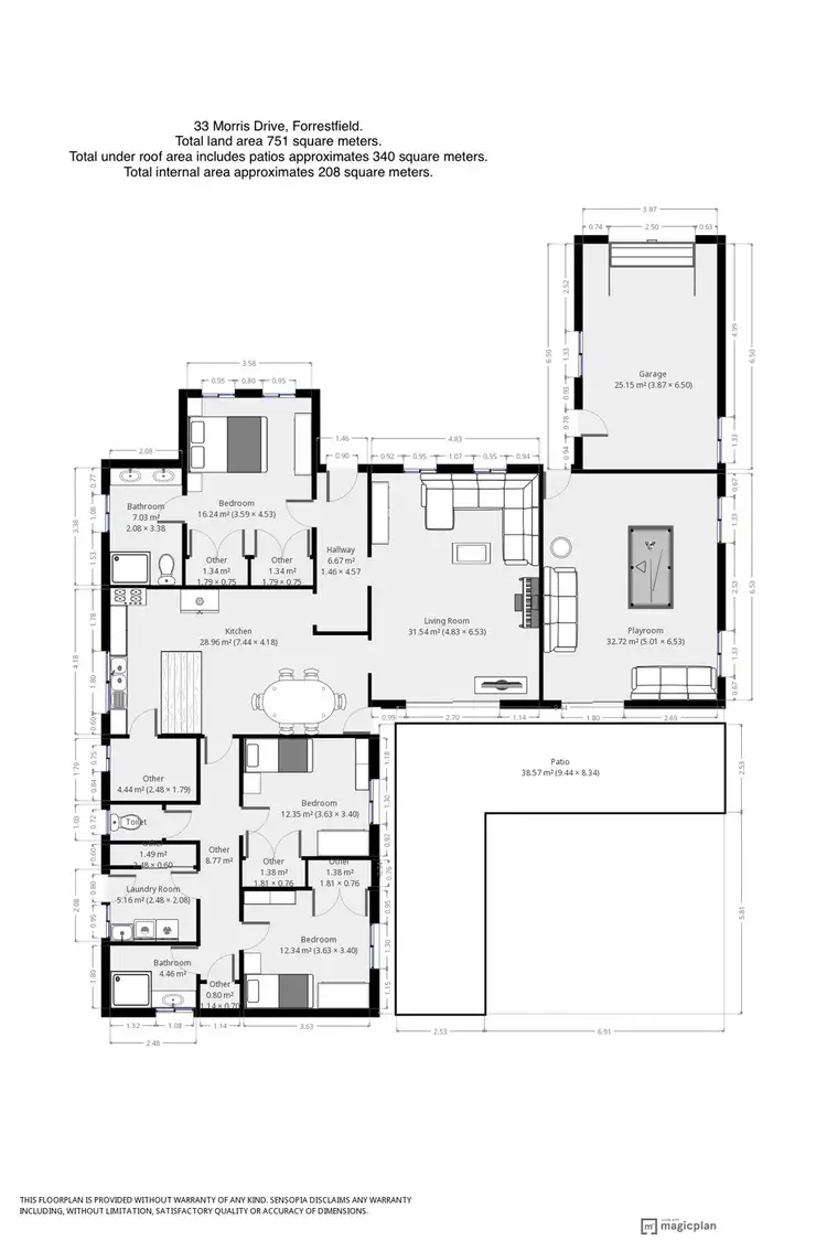Floorplan of Homely house listing, 33 Morris Drive, Forrestfield WA 6058