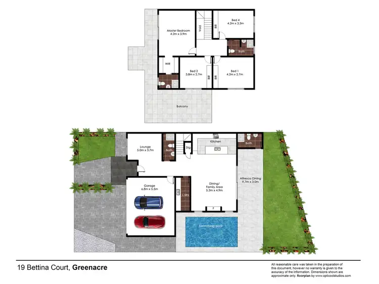 Floorplan of Homely semi-detached listing, 19 Bettina Court, Greenacre NSW 2190
