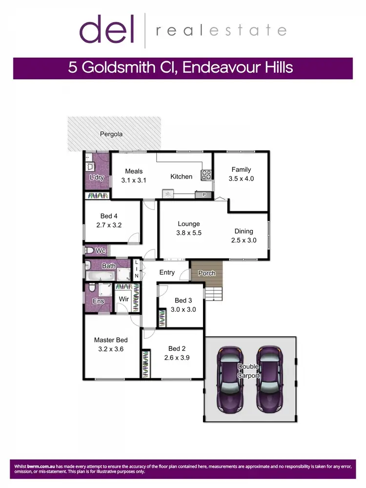 Floorplan of Homely house listing, 5 Goldsmith Close, Endeavour Hills VIC 3802