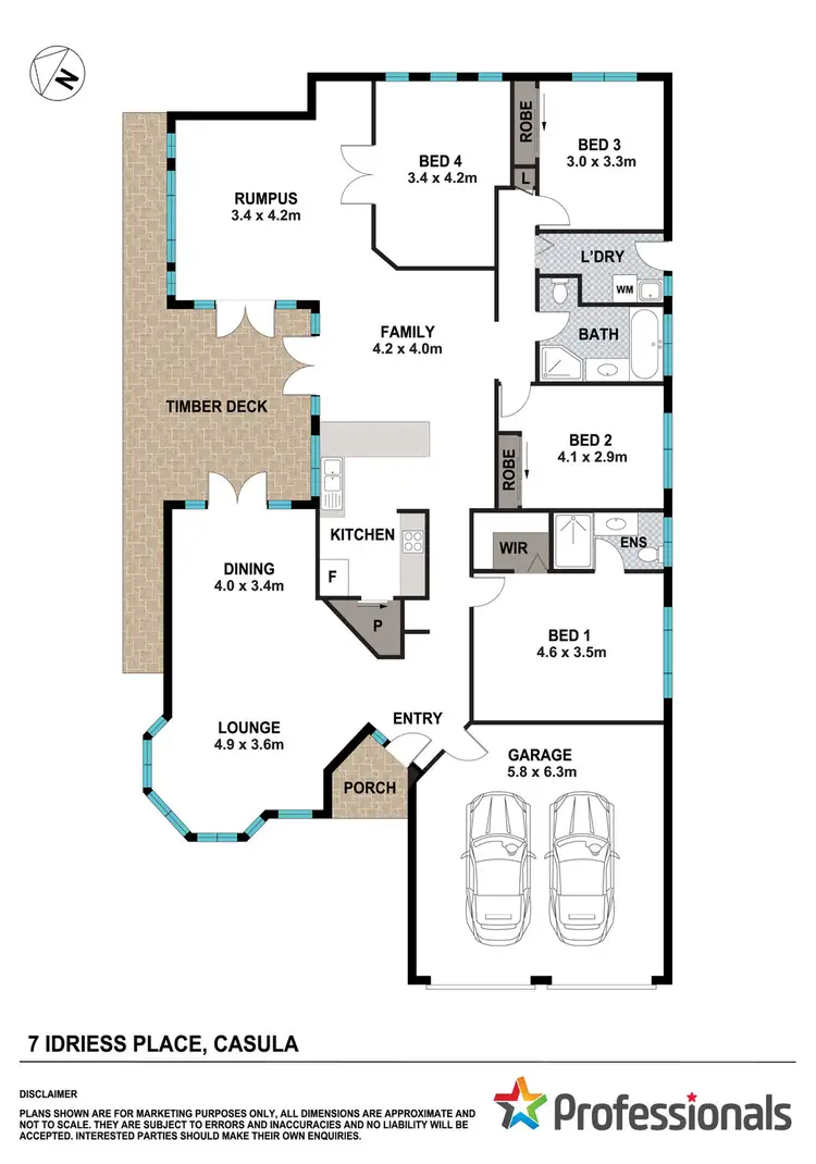 Floorplan of Homely house listing, 7 Idriess Place, Casula NSW 2170