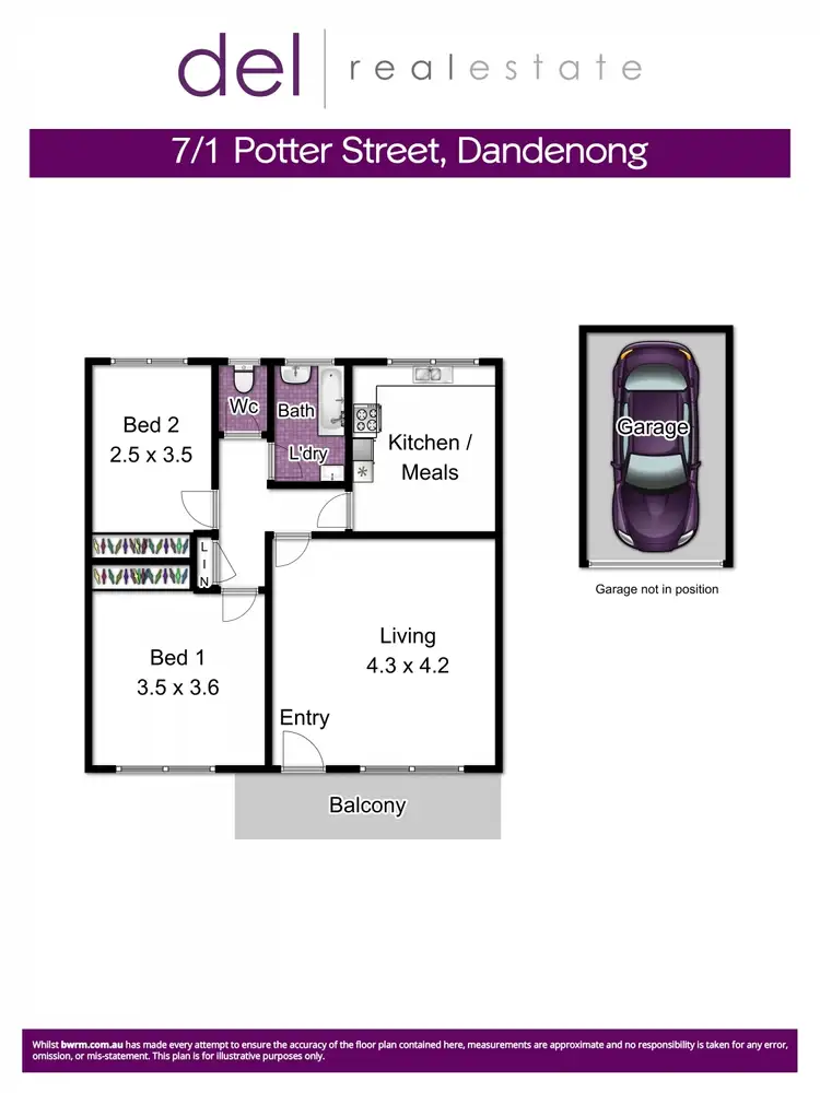 Floorplan of Homely unit listing, 7/1 Potter Street, Dandenong VIC 3175