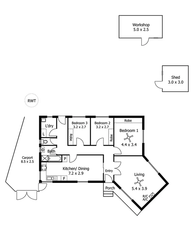 Floorplan of Homely house listing, 3 Ian Street, Morphett Vale SA 5162
