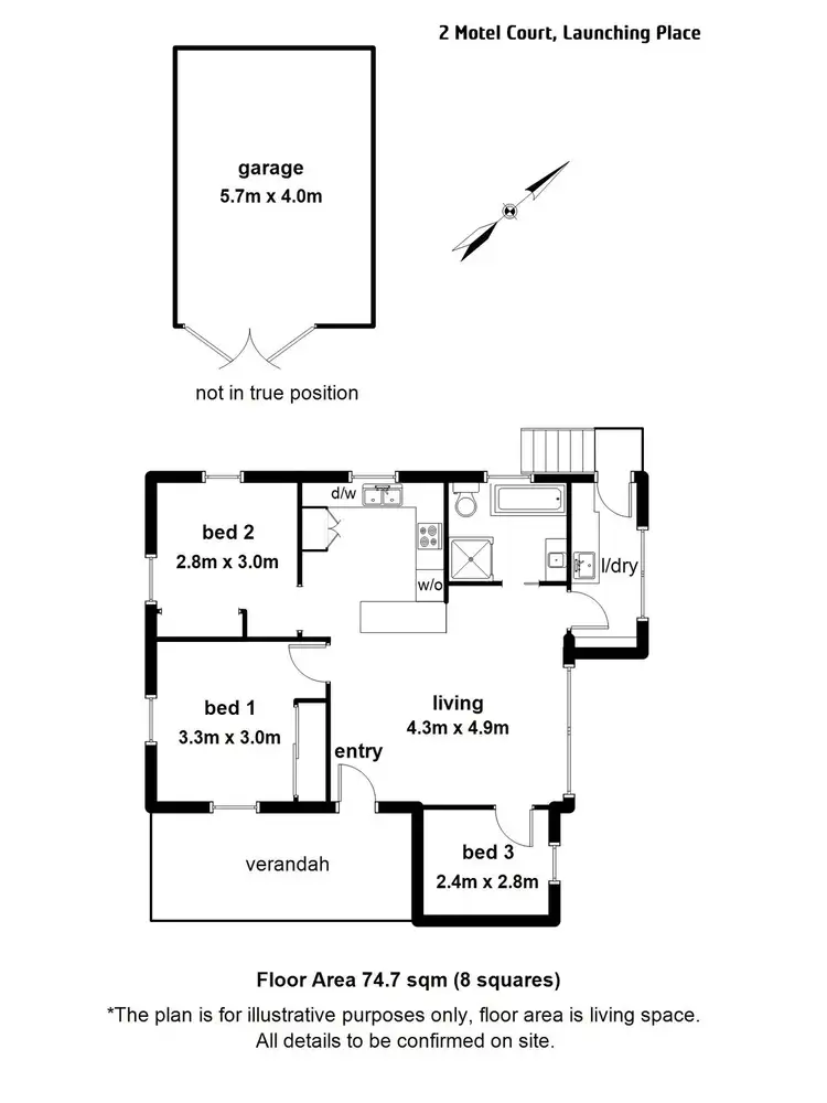 Floorplan of Homely house listing, 2 Motel Court, Launching Place VIC 3139