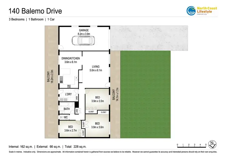 Floorplan of Homely house listing, 140 Balemo Drive, Ocean Shores NSW 2483