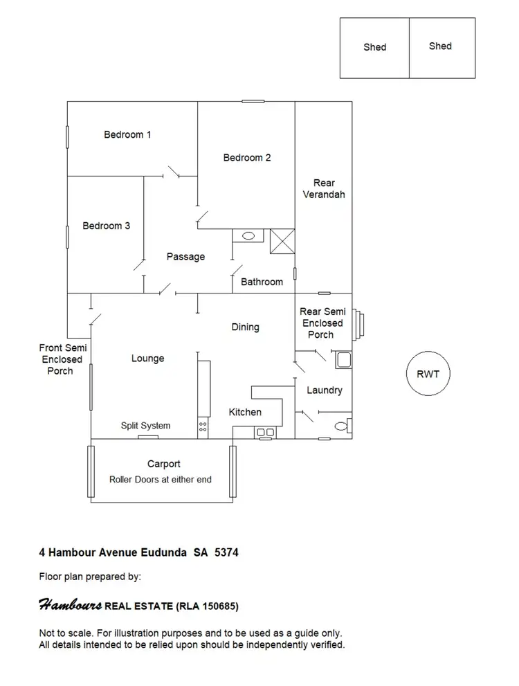 Floorplan of Homely house listing, 4 Hambour Avenue, Eudunda SA 5374