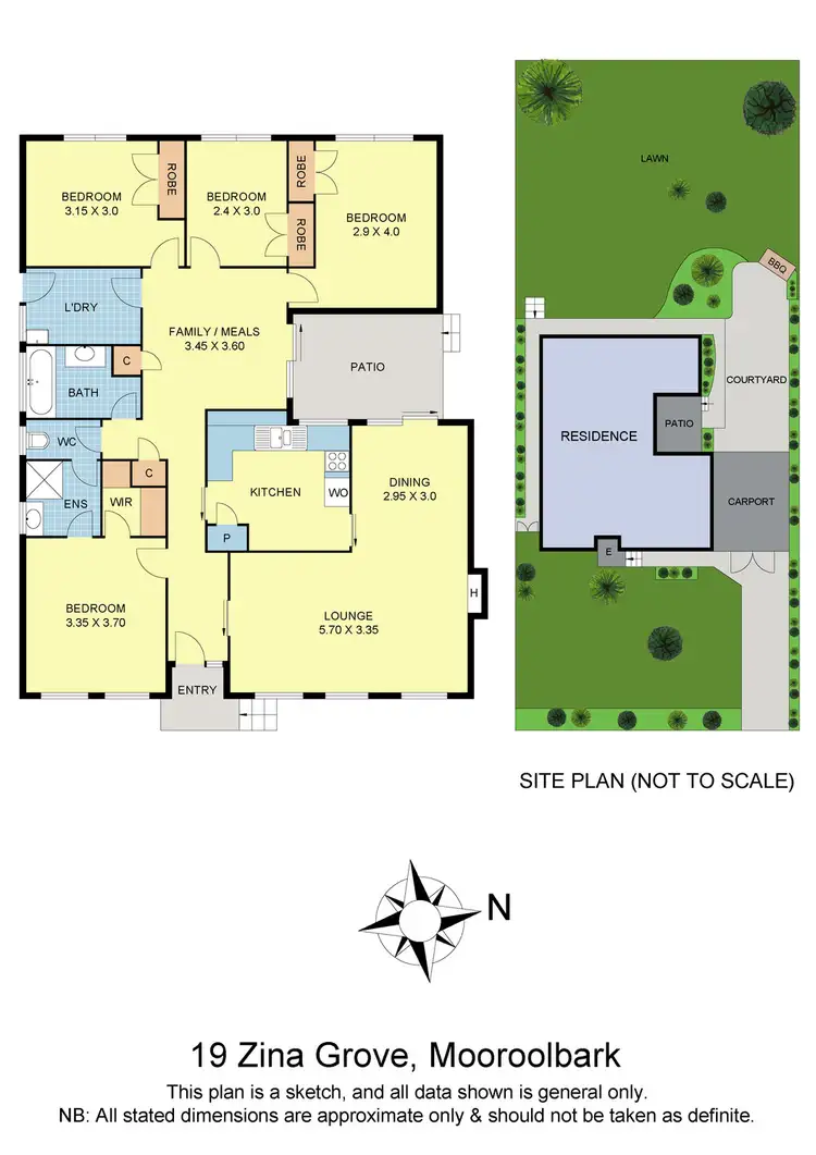 Floorplan of Homely house listing, 19 Zina Grove, Mooroolbark VIC 3138