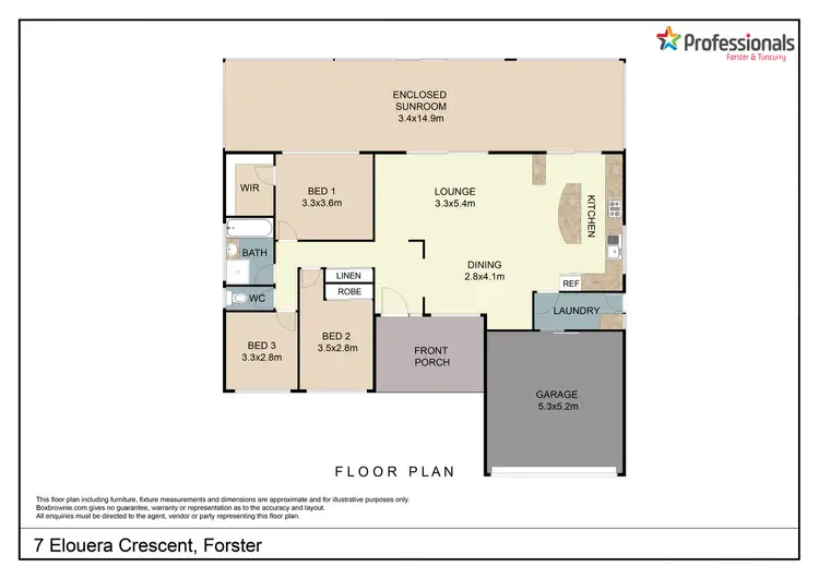Floorplan of Homely house listing, 7 Elouera Crescent, Forster NSW 2428