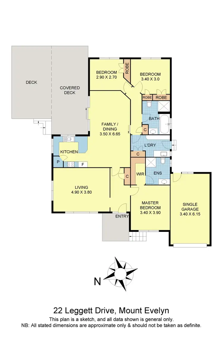 Floorplan of Homely house listing, 22 Leggett Drive, Mount Evelyn VIC 3796