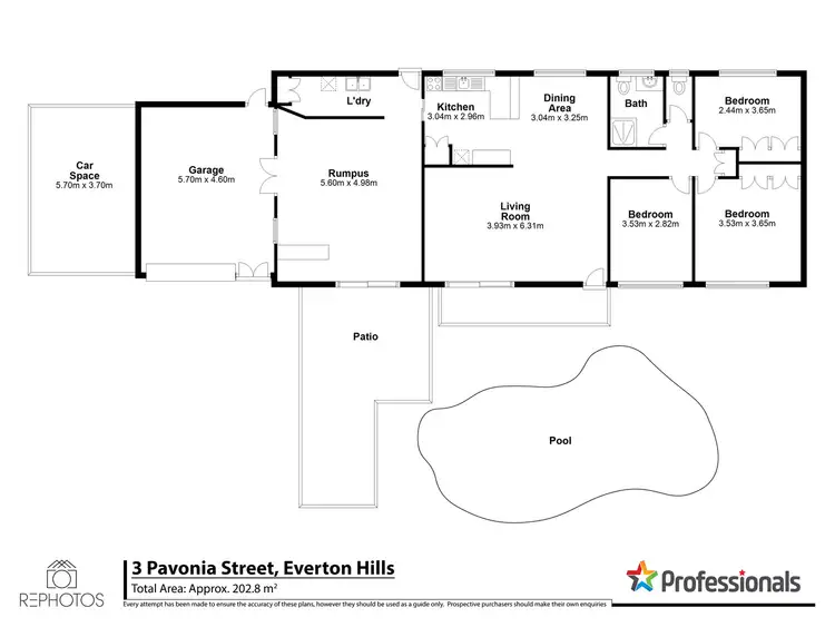 Floorplan of Homely house listing, 3 Pavonia Street, Everton Hills QLD 4053