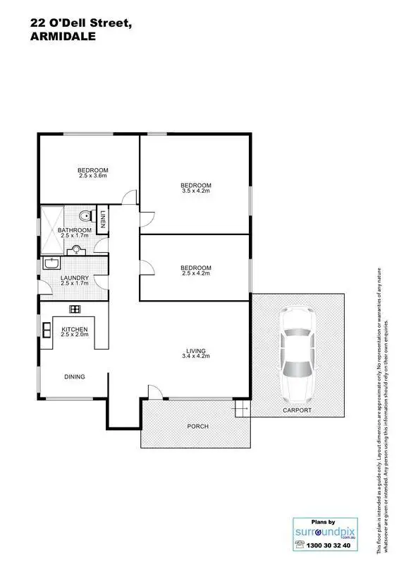 Floorplan of Homely house listing, 22 O'Dell Street, Armidale NSW 2350
