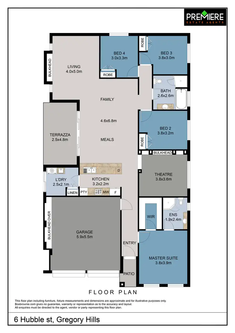 Floorplan of Homely house listing, 6 Hubble Street, Gregory Hills NSW 2557