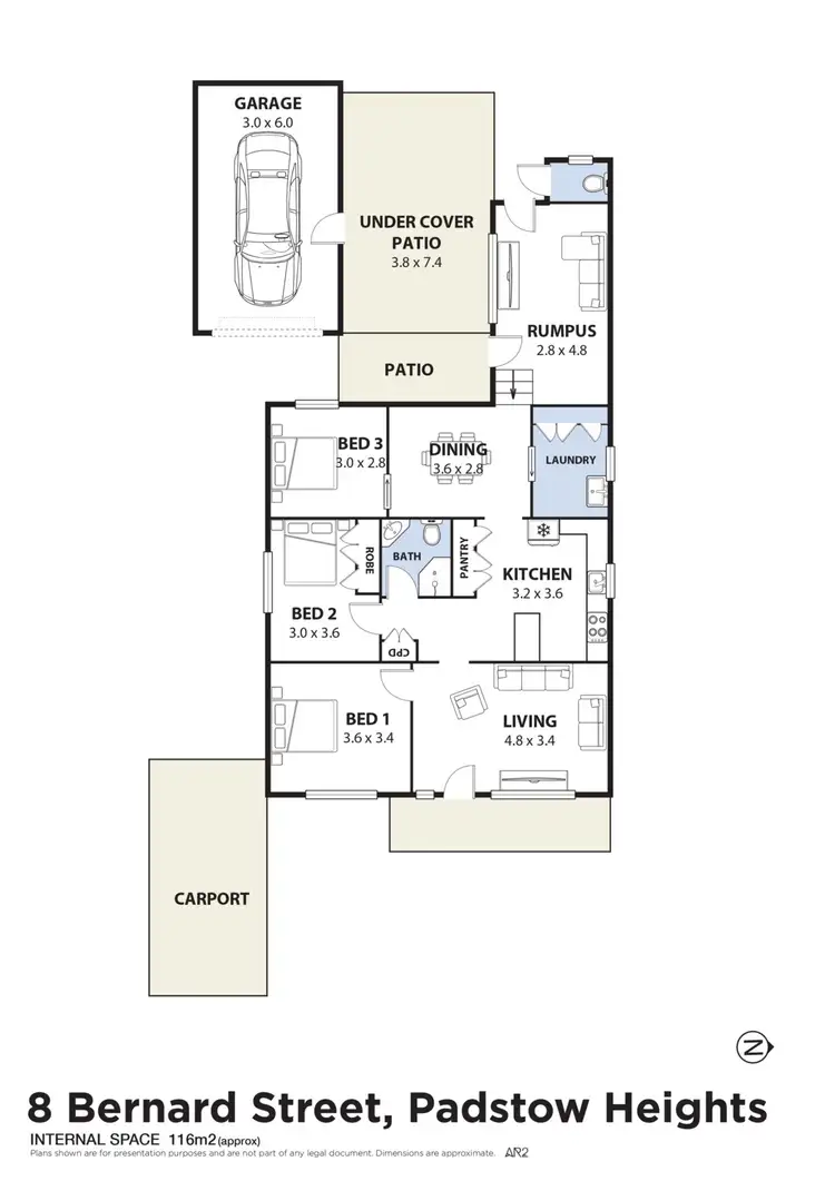 Floorplan of Homely house listing, 8 Bernard Road, Padstow Heights NSW 2211