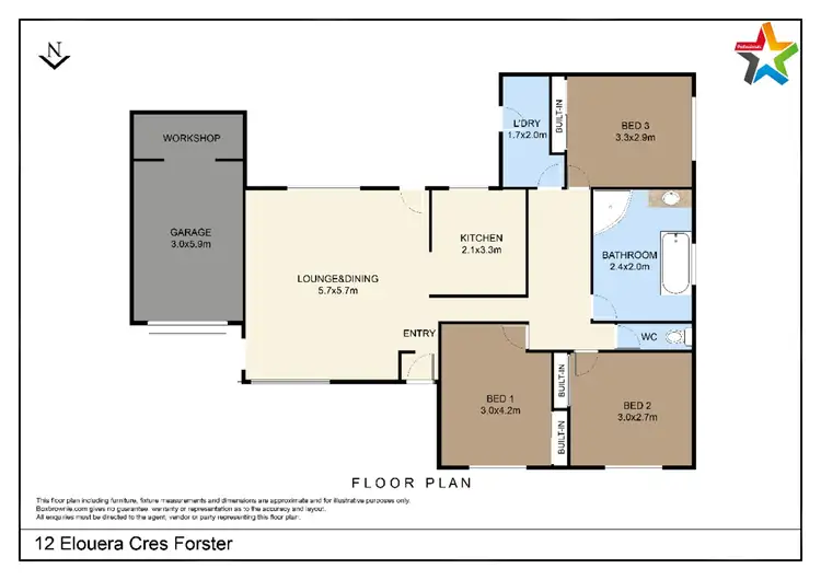 Floorplan of Homely house listing, 12 Elouera Crescent, Forster NSW 2428