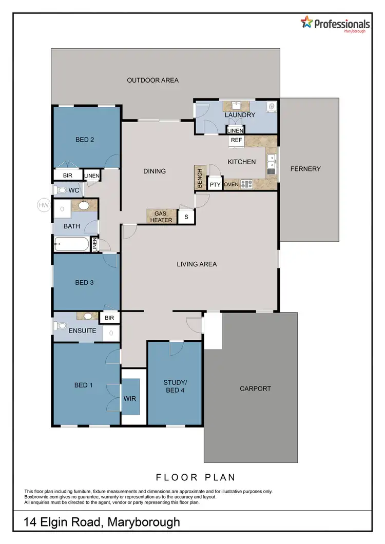 Floorplan of Homely house listing, 14 Elgin Road, Maryborough VIC 3465