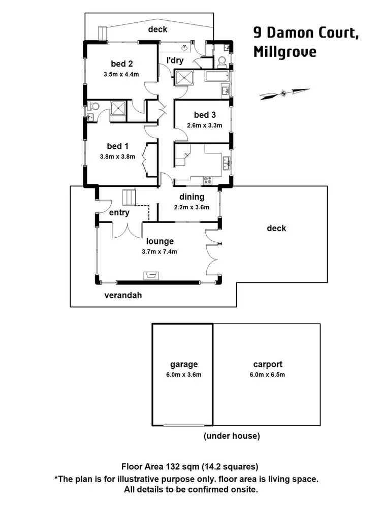 Floorplan of Homely house listing, 9 Damon Court, Millgrove VIC 3799