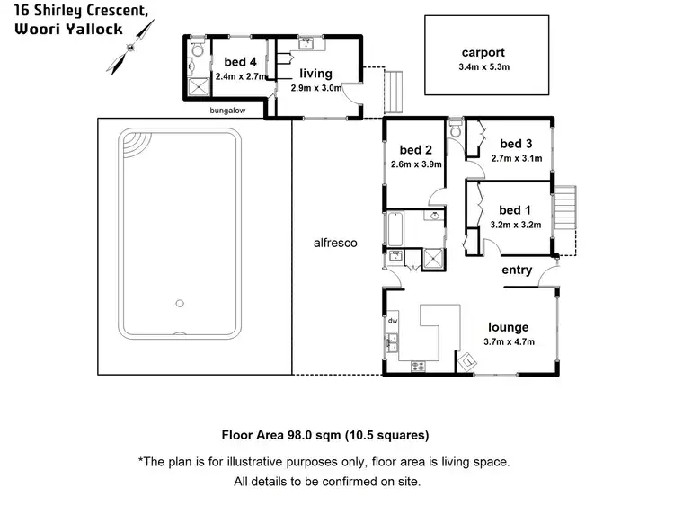 Floorplan of Homely house listing, 16 Shirley Crescent, Woori Yallock VIC 3139