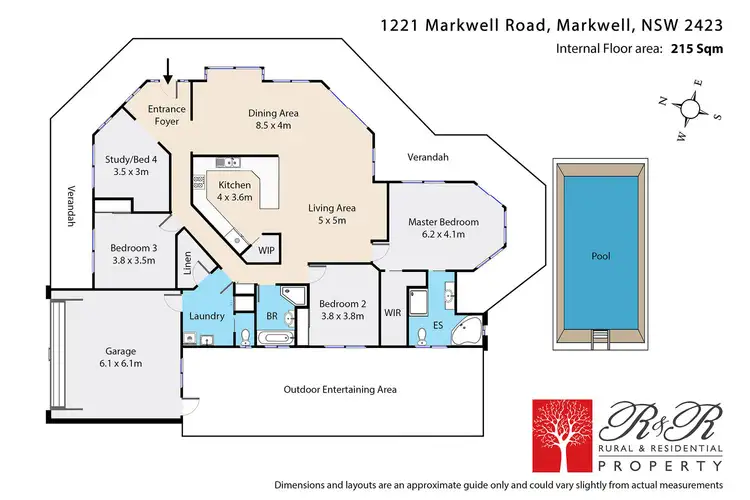 Floorplan of Homely rural property listing, 1221 Markwell Road, Markwell NSW 2423