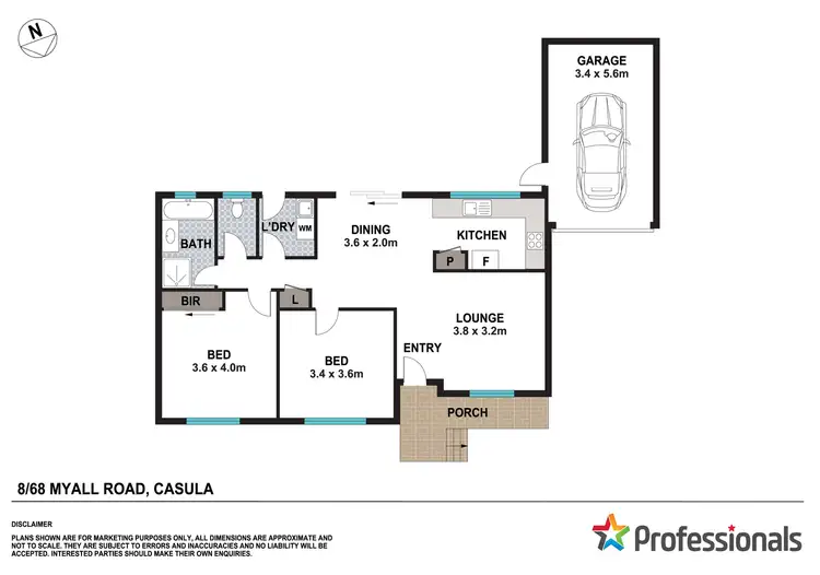 Floorplan of Homely villa listing, 8/68 Myall Road, Casula NSW 2170
