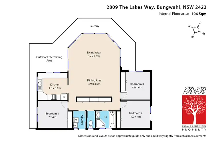 Floorplan of Homely rural property listing, 2807-2809 The Lakes Way, Bungwahl NSW 2423