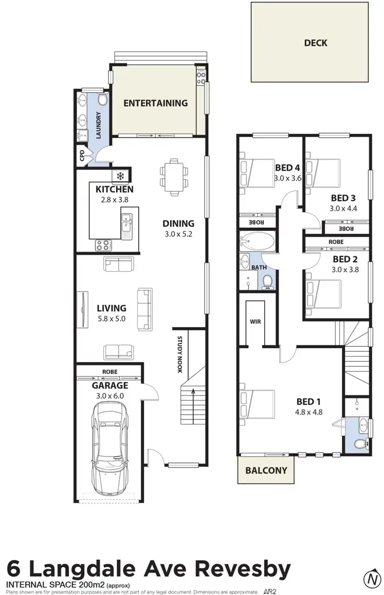 Floorplan of Homely semi-detached listing, 6 Langdale Avenue, Revesby NSW 2212