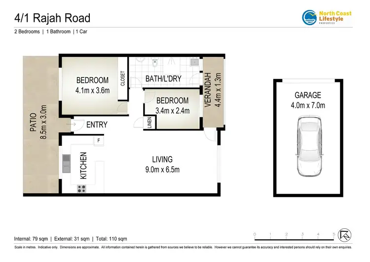 Floorplan of Homely unit listing, 4/1 Rajah Road, Ocean Shores NSW 2483