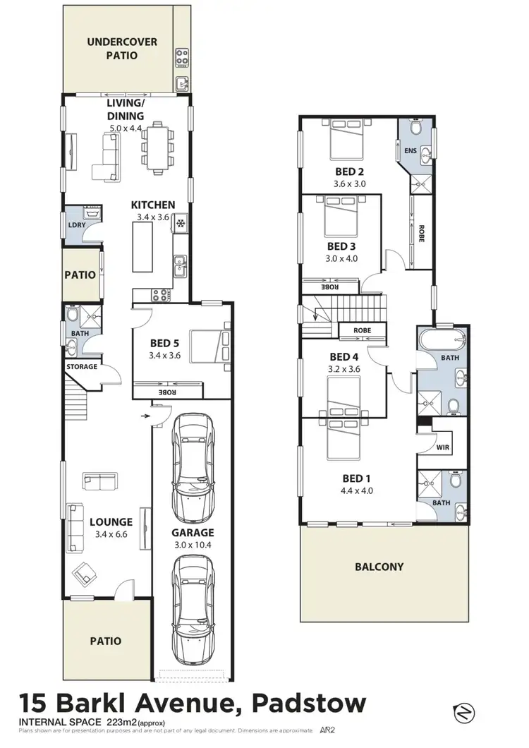 Floorplan of Homely semi-detached listing, 15 Barkl Avenue, Padstow NSW 2211