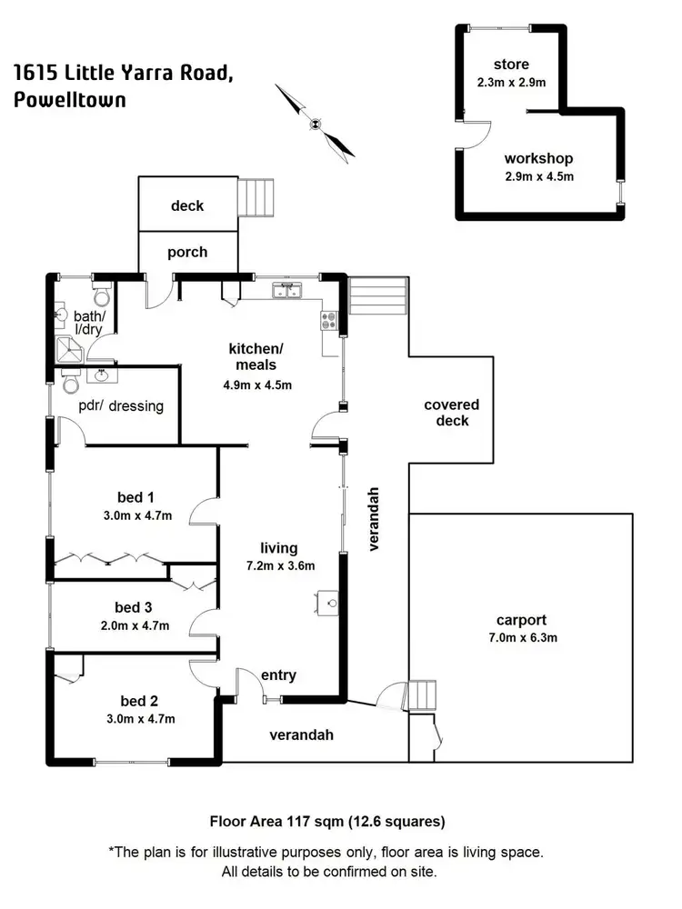 Floorplan of Homely house listing, 1615 Little Yarra Road, Powelltown VIC 3797