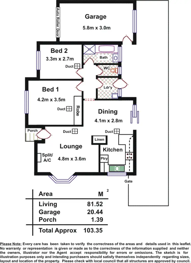 Floorplan of Homely unit listing, 1/626 Military Road, Largs North SA 5016