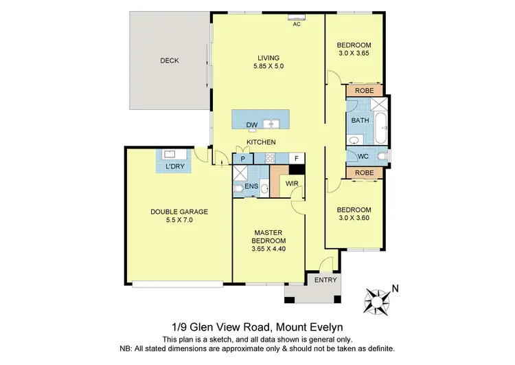 Floorplan of Homely house listing, 1/9 Glen View Road, Mount Evelyn VIC 3796