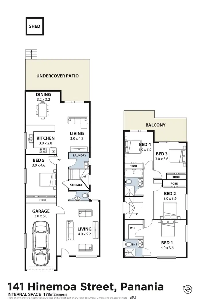 Floorplan of Homely semi-detached listing, 141 Hinemoa Street, Panania NSW 2213