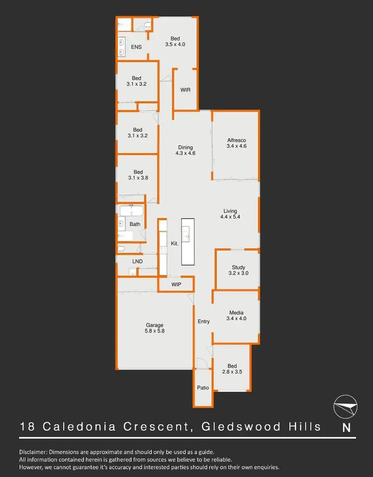 Floorplan of Homely house listing, 18 Caledonia Crescent, Gledswood Hills NSW 2557