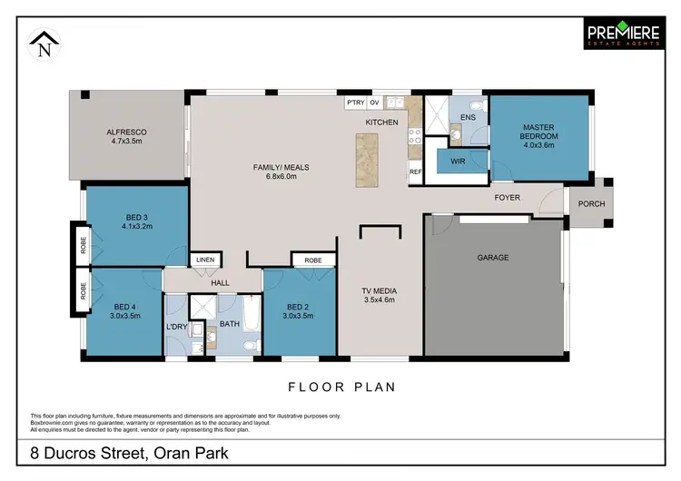 Floorplan of Homely house listing, 8 Ducros Street, Oran Park NSW 2570