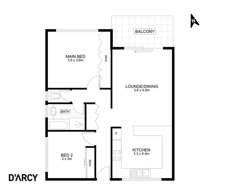 Floorplan of Homely unit listing, 3/9 Trackson Street, Alderley QLD 4051