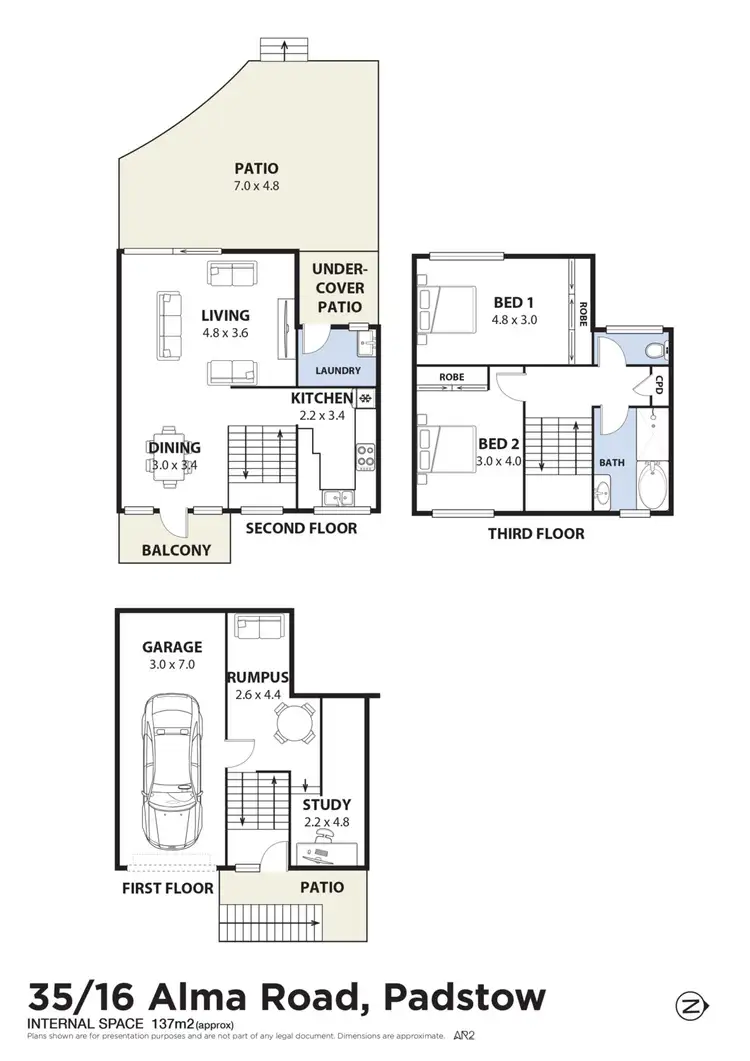 Floorplan of Homely townhouse listing, 35/16 Alma Road, Padstow NSW 2211
