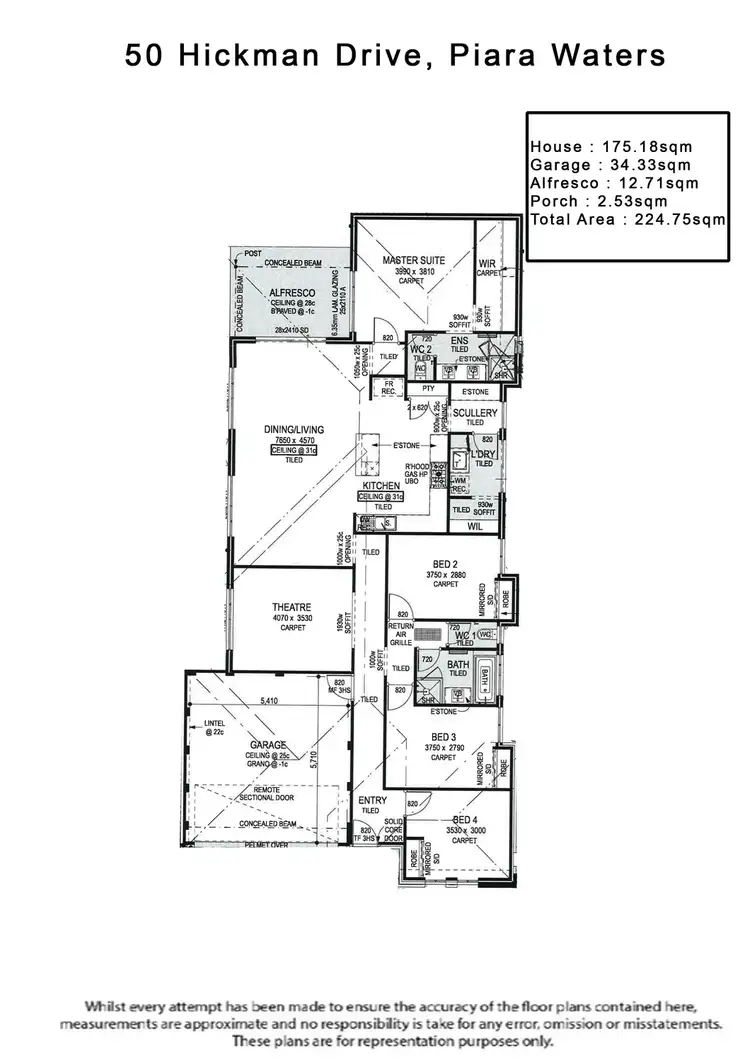 Floorplan of Homely house listing, 50 Hickman Drive, Piara Waters WA 6112