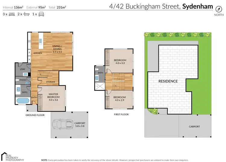Floorplan of Homely townhouse listing, 3 & 4/42 Buckingham Street, Sydenham VIC 3037