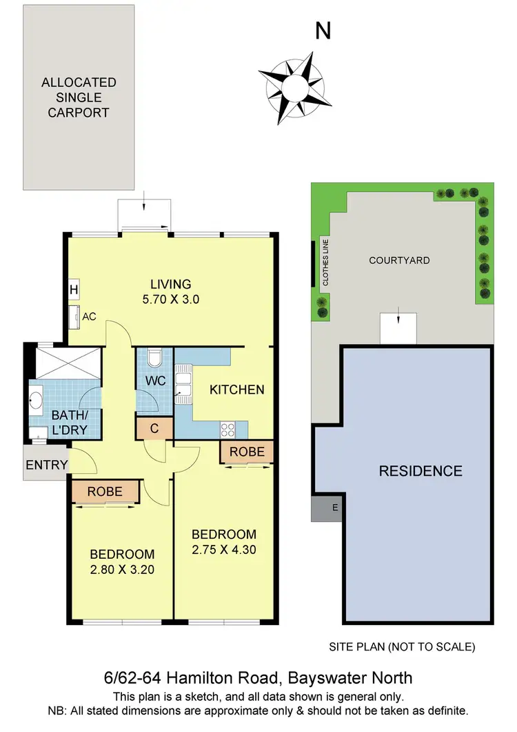 Floorplan of Homely unit listing, 6/62-64 Hamilton Road, Bayswater VIC 3153