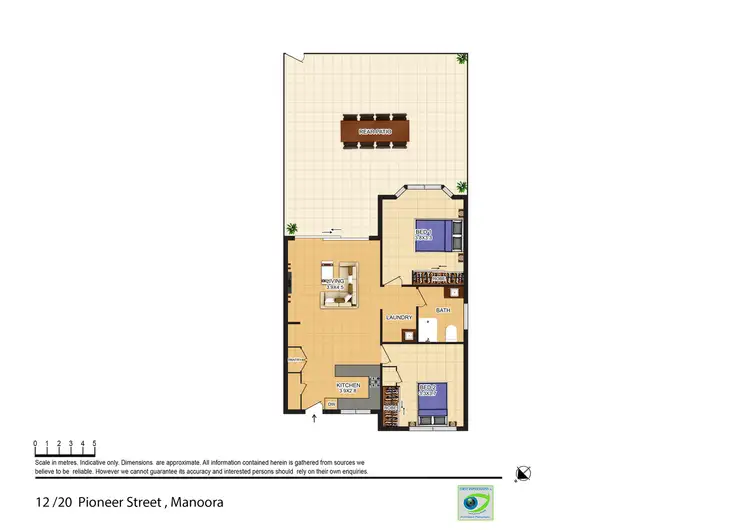 Floorplan of Homely unit listing, 12/20 Pioneer Street, Manoora QLD 4870