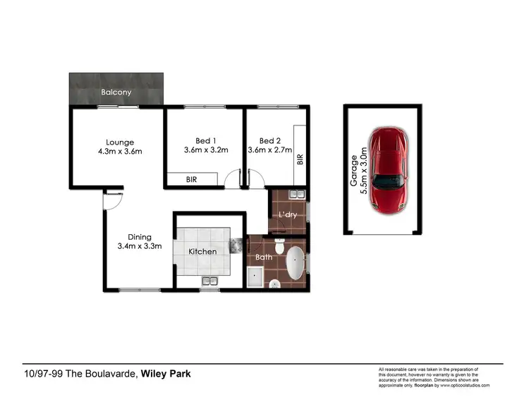 Floorplan of Homely apartment listing, 10/97-99 The Boulevarde, Wiley Park NSW 2195