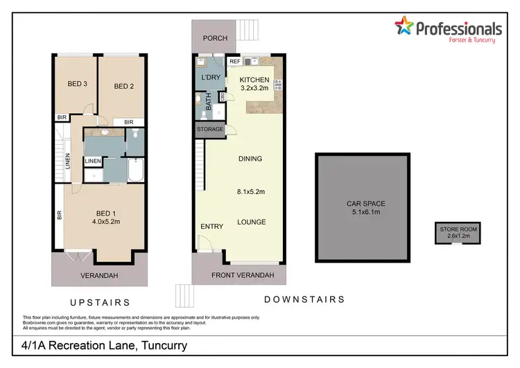 Floorplan of Homely unit listing, 4/1A Recreation Lane, Tuncurry NSW 2428