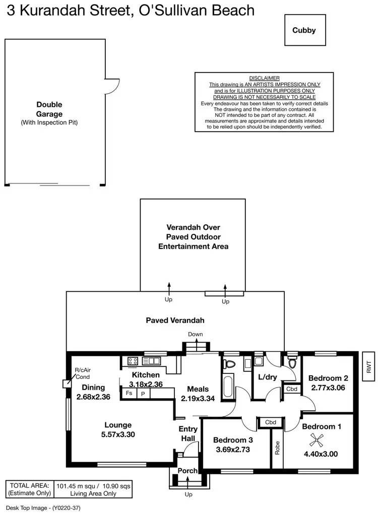 Floorplan of Homely house listing, 3 Kurandah Street, O'sullivan Beach SA 5166