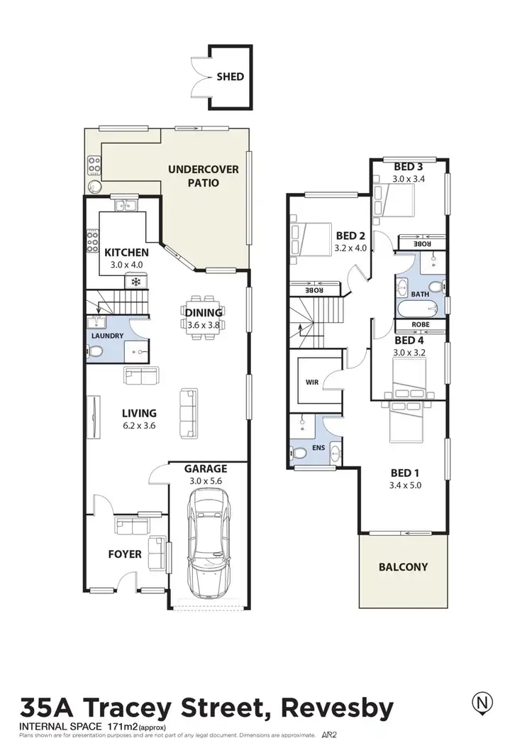Floorplan of Homely semi-detached listing, 35A Tracey Street, Revesby NSW 2212