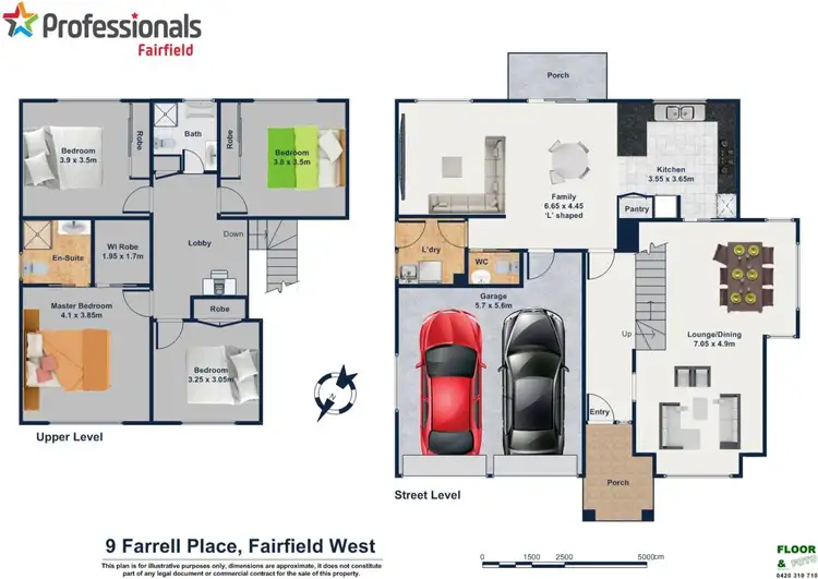 Floorplan of Homely house listing, 9 Farrell Place, Fairfield West NSW 2165