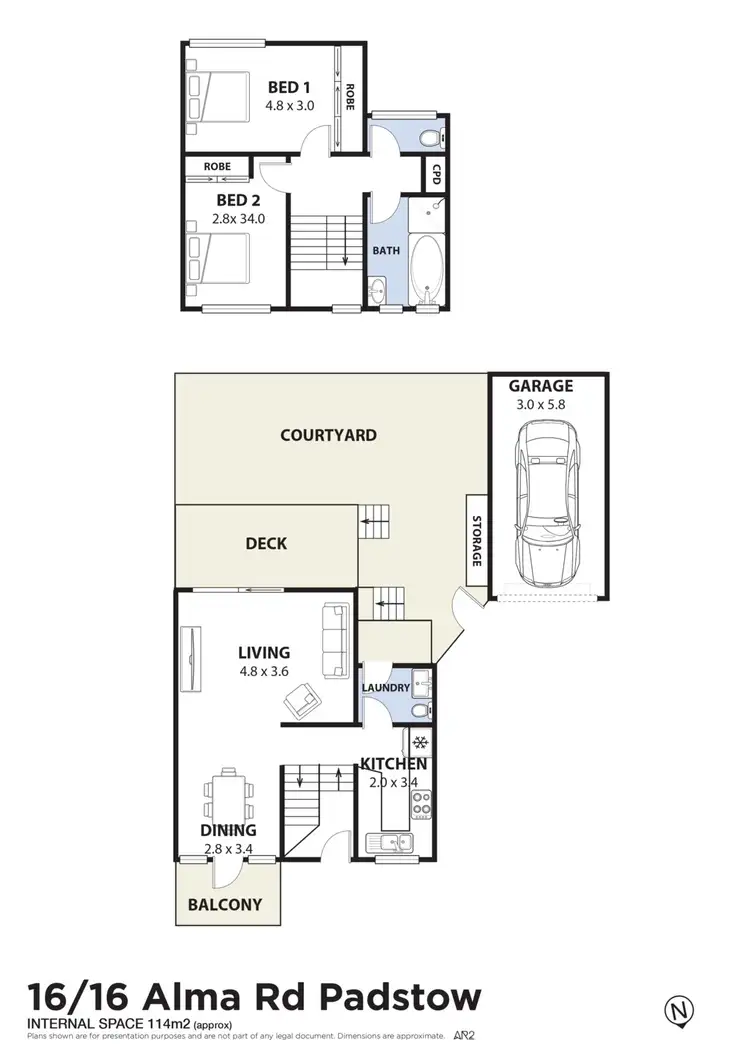 Floorplan of Homely townhouse listing, 16/16 Alma Road, Padstow NSW 2211