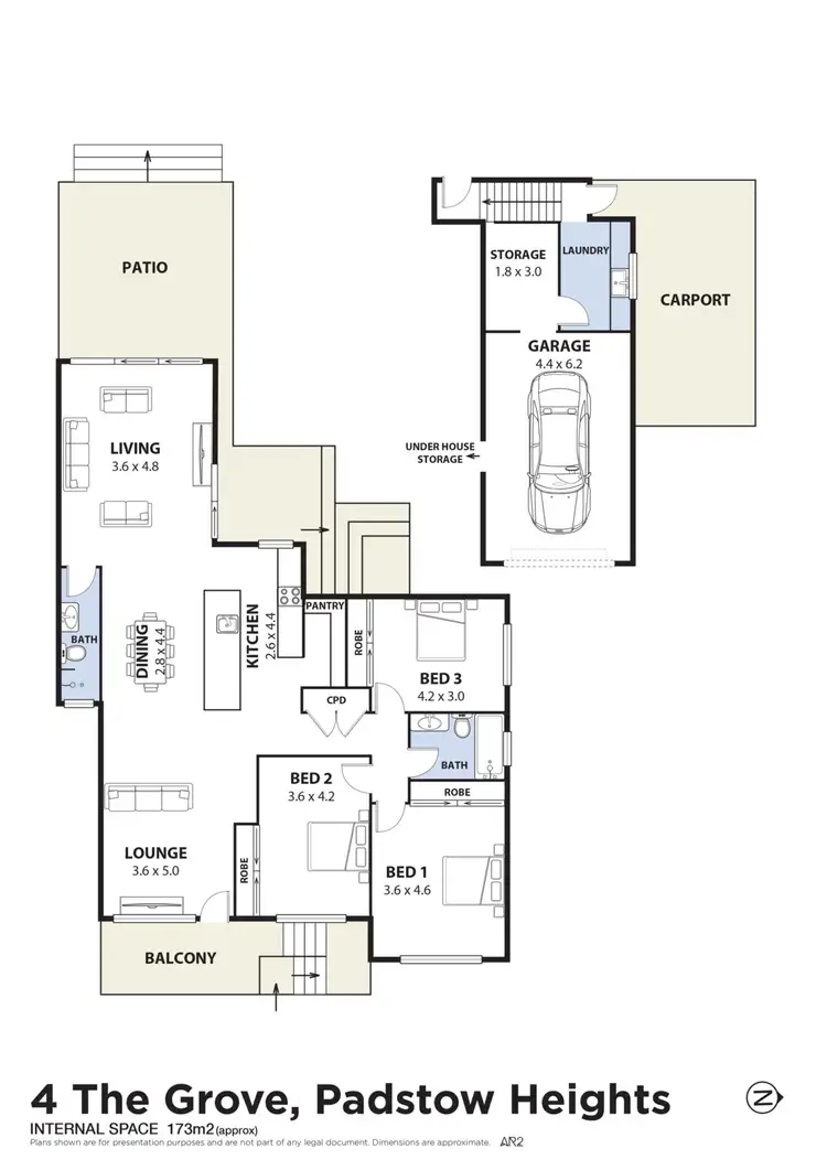 Floorplan of Homely house listing, 4 The Grove, Padstow Heights NSW 2211