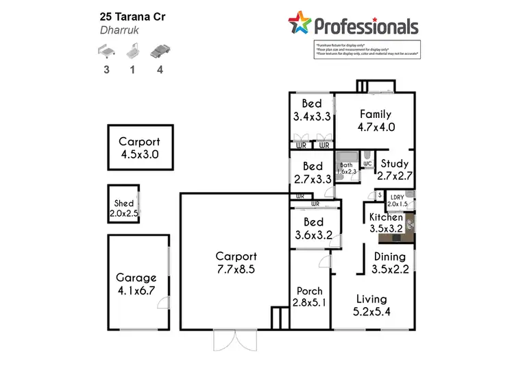Floorplan of Homely house listing, 25 Tarana Crescent, Dharruk NSW 2770